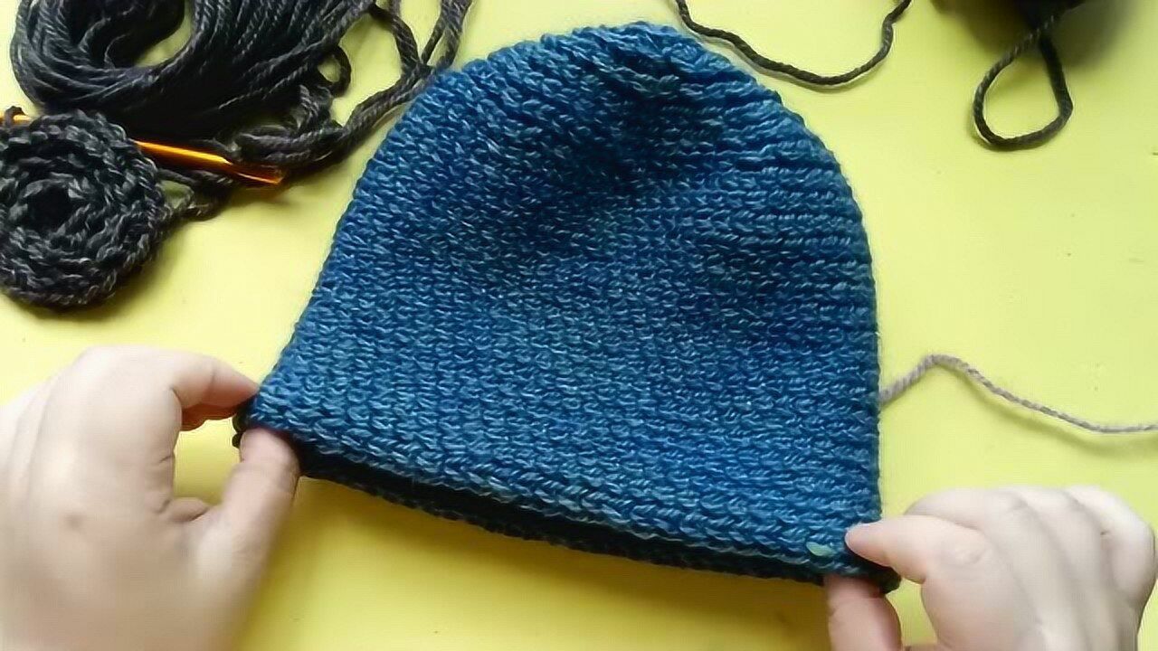 h009螺旋内钩针帽子-天天编织一天就能钩完