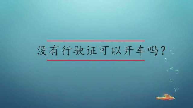 没有行驶证可以开车吗?