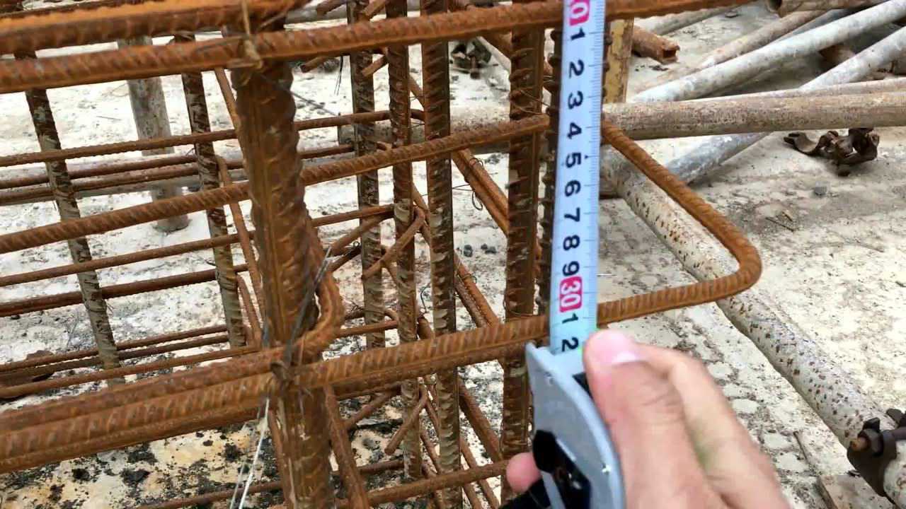 框架柱二排钢筋排布图