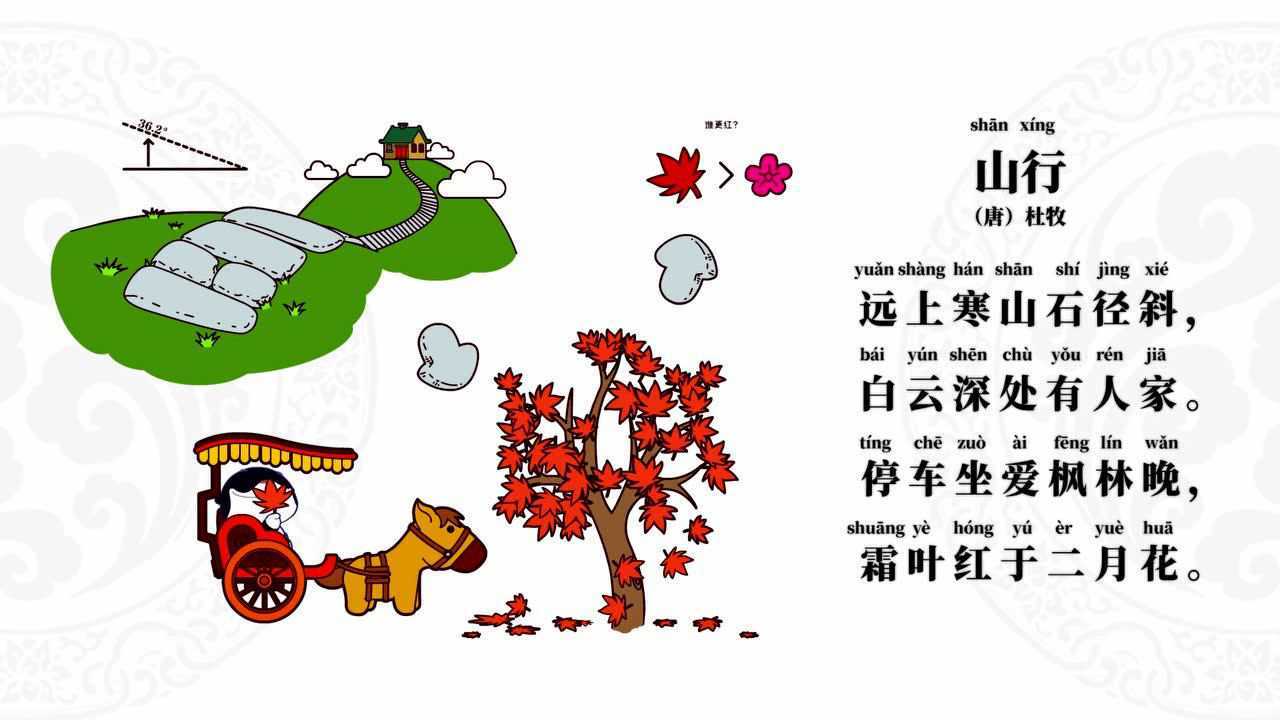山行.(唐)杜牧(山行唐杜牧古诗朗诵音频)