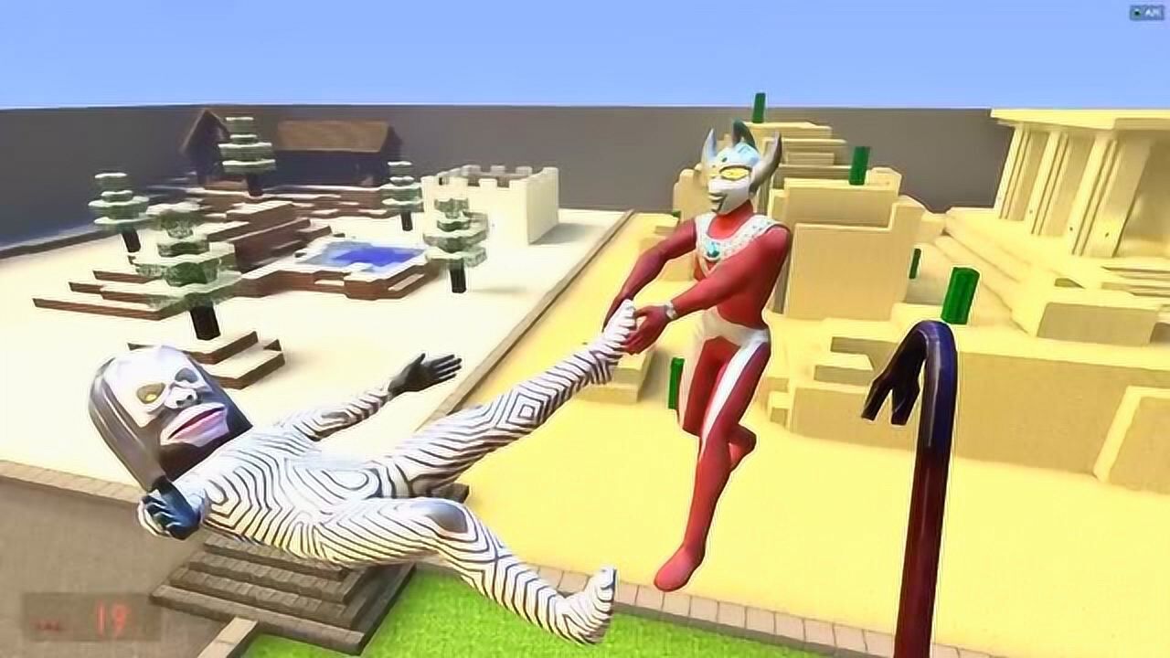 奥特曼:怪兽被泰罗奥特曼抓住了