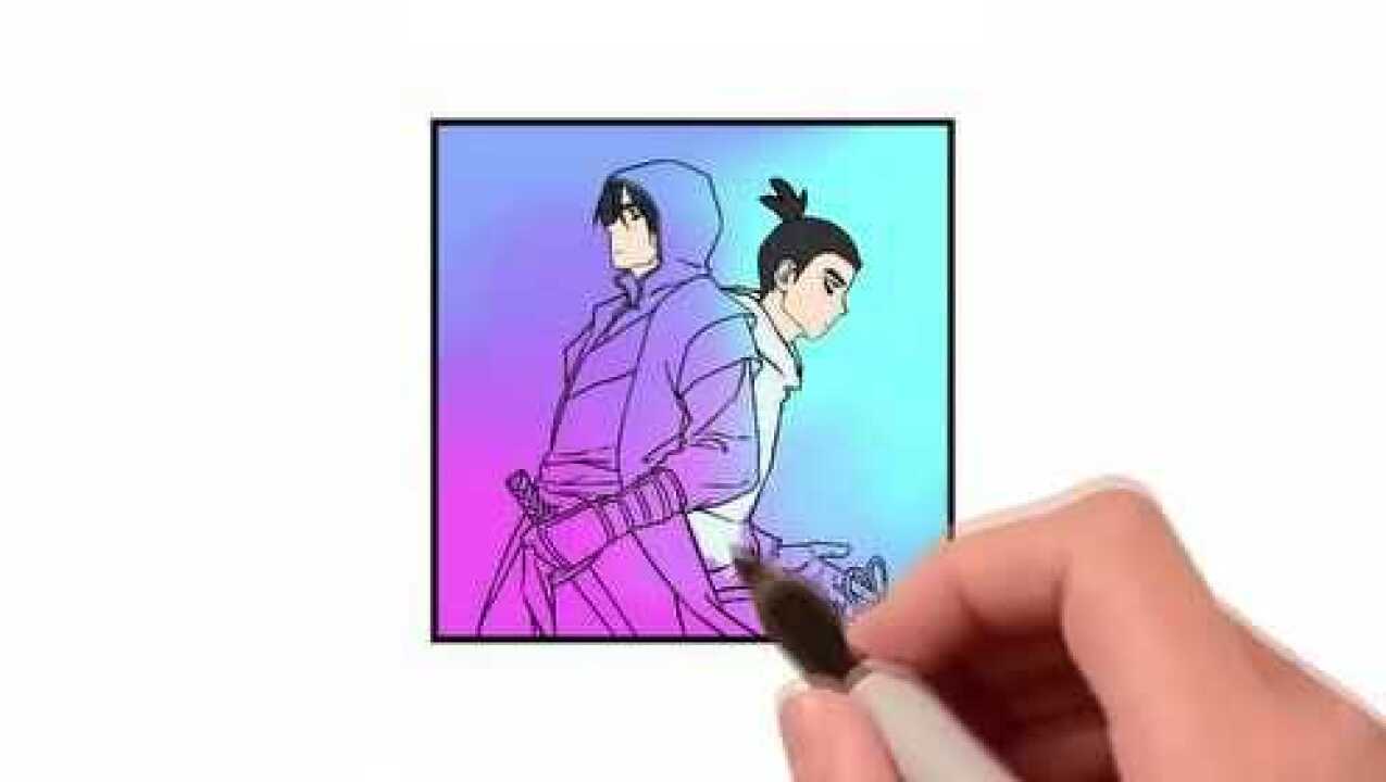 爸爸画的刺客伍六七与柒vs我画的刺客伍六七与柒