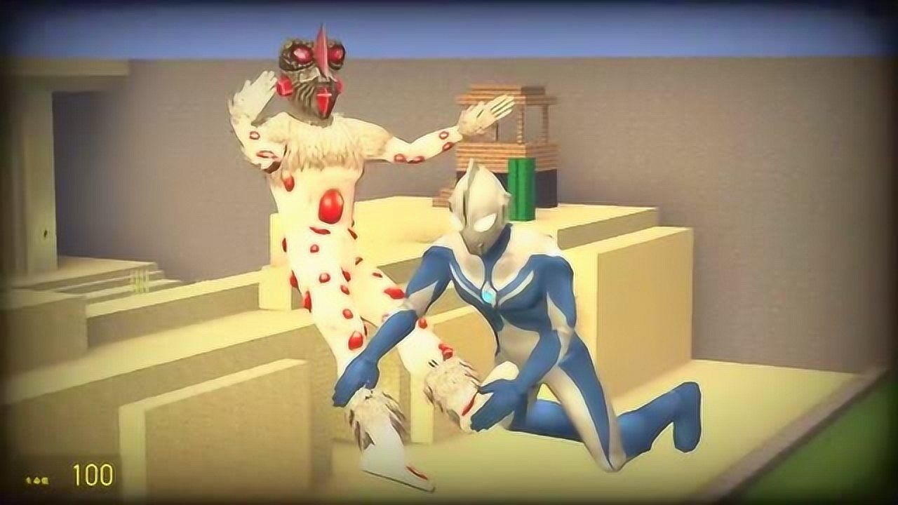 奥特曼高斯奥特曼给怪兽挠痒痒真是太好玩了