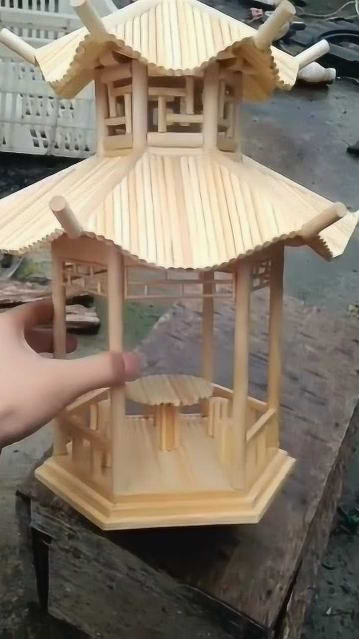 一次性筷子制作亭子