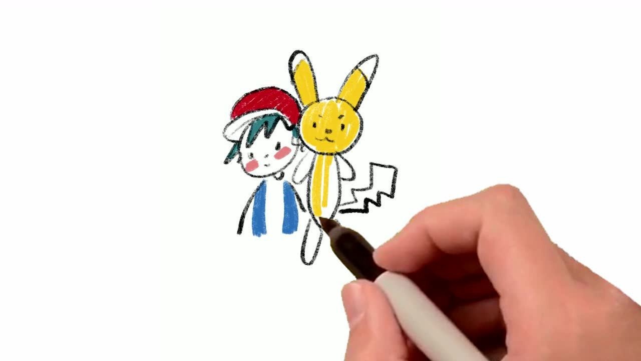 爸爸画的皮卡丘vs我画的皮卡丘