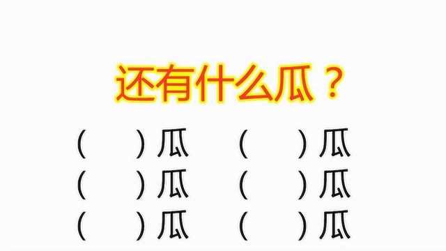 考考你:有哪些蔬菜后面带瓜字的,除了冬瓜南瓜,还有什么瓜?