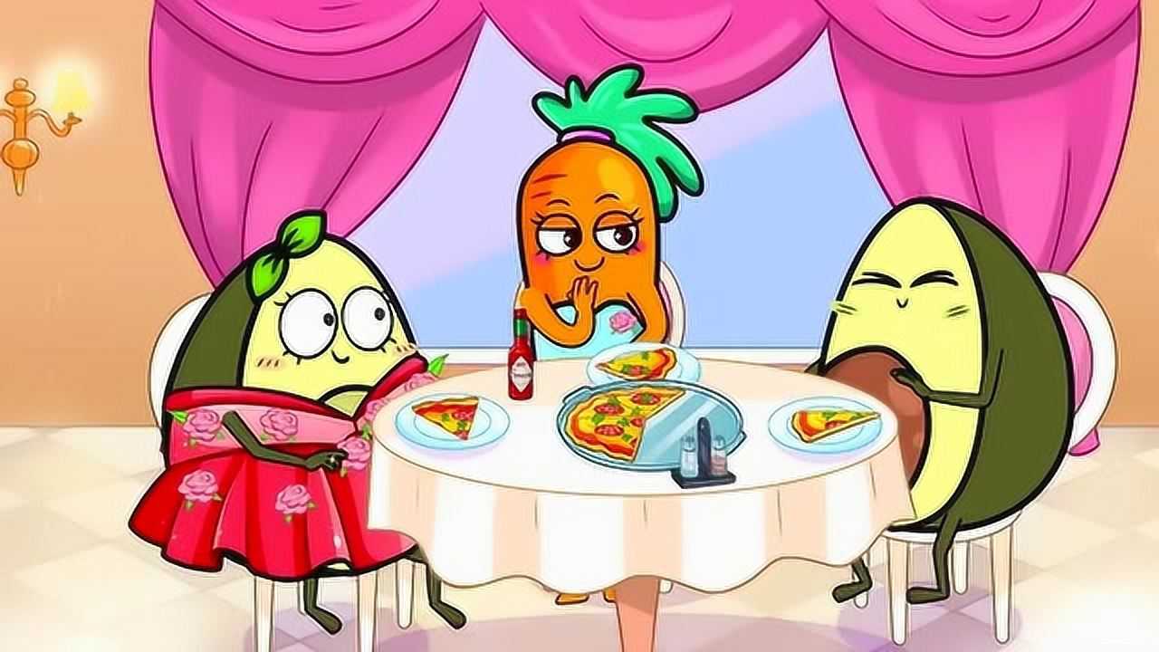 牛油果动画:夫妻吃披萨