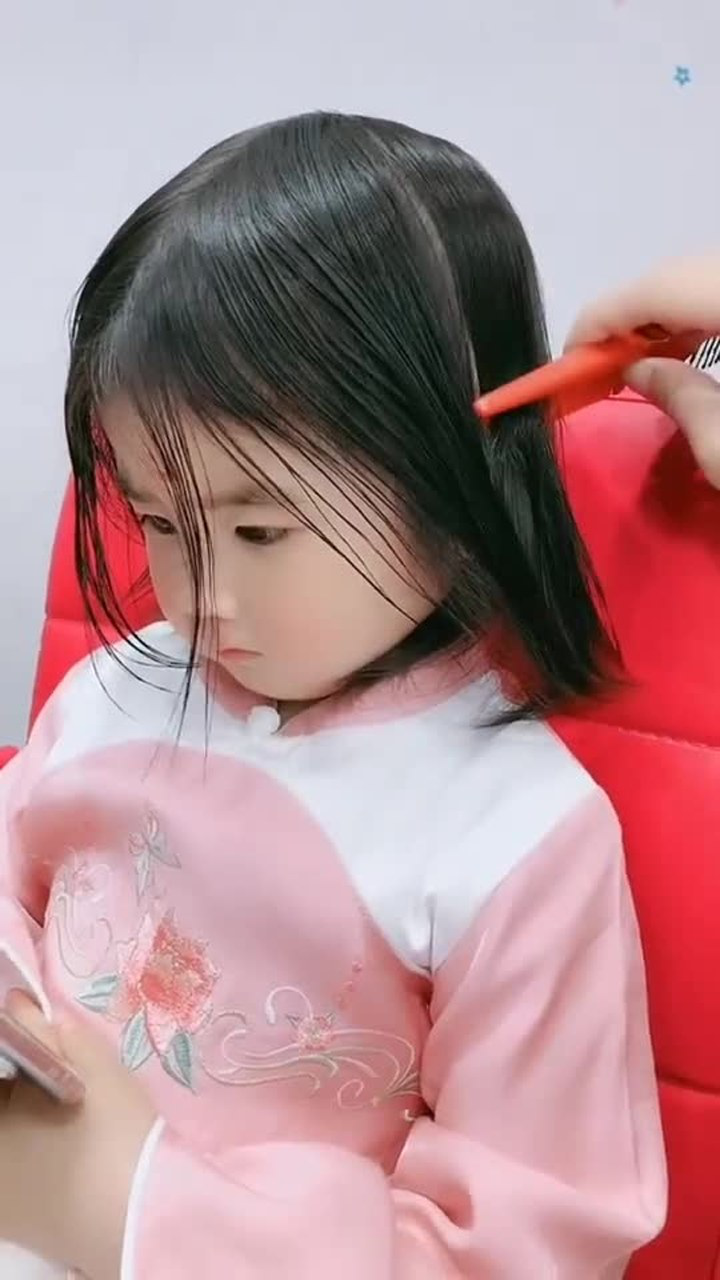 一眼就会的宝宝短发汉服造型真是太简单了