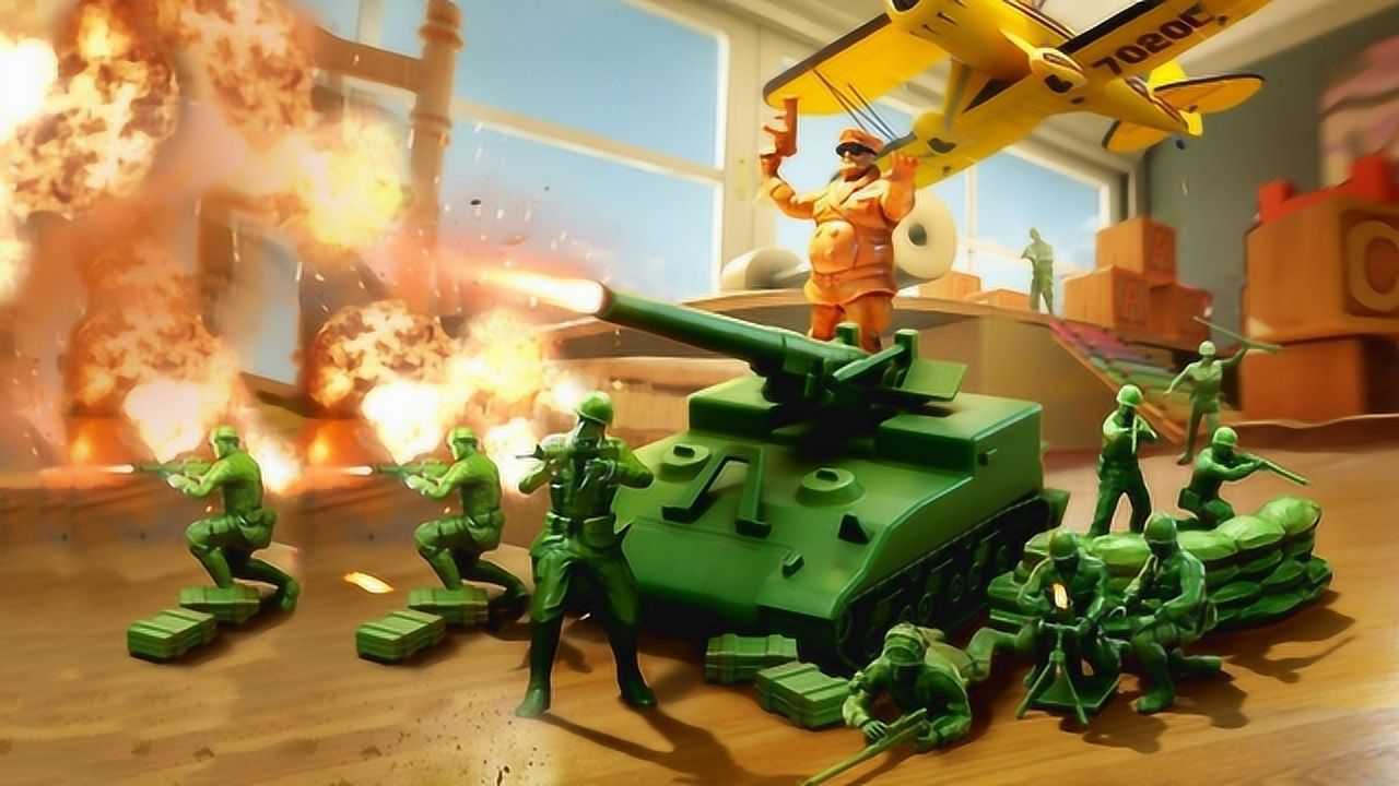 玩具兵大战:厨房餐桌上玩射击游戏,四处受敌的感受真不好
