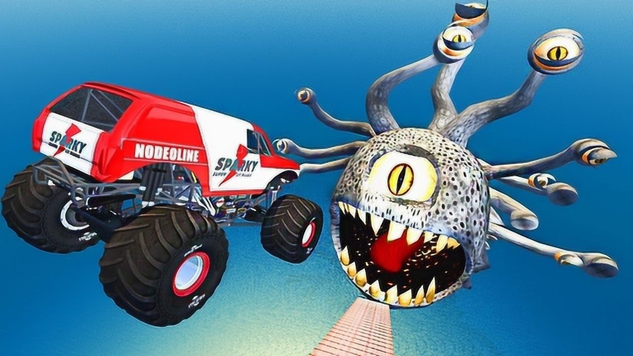 高速汽车能躲过千眼怪的攻击吗老外用3d动画演示画面太刺激