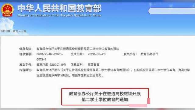 教育部最新通知,可申读第二学士?毕业生炸锅了!高校压力却很大