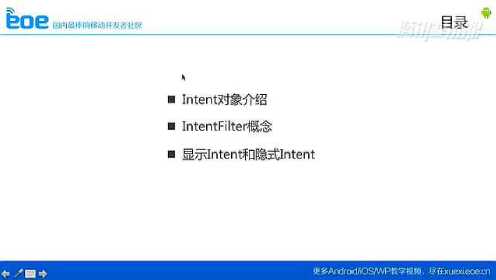 Android开发系列课程：第7课 Android应用核心之Intent1
