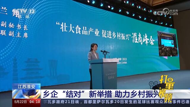 关注!江苏淮安推出乡企“结对”新举措,一同奏响乡村振兴最强音