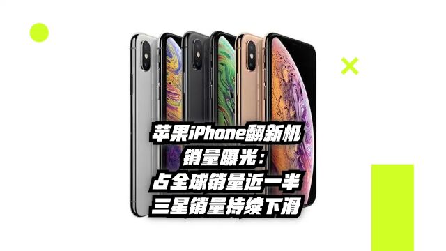 苹果iPhone翻新机销量曝光:占全球销量近一半,三星销量持续下滑