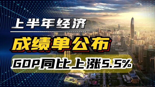 上半年经济成绩单公布,GDP同比上涨5.5%,有哪些重点值得关注?