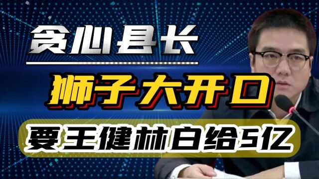 贪心县长狮子大开口,要王健林白给5亿,为何群众还称他为好官?