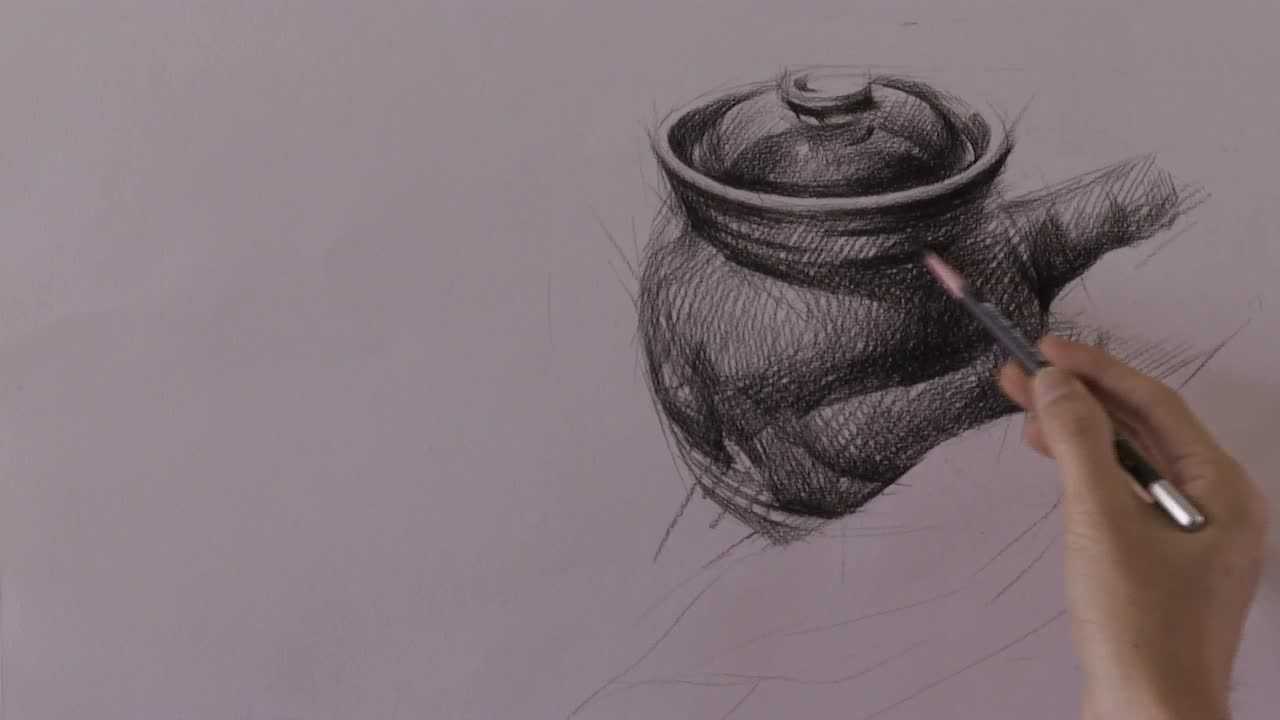 深圳鱼画室素描教程—黑色罐(单个刻画)