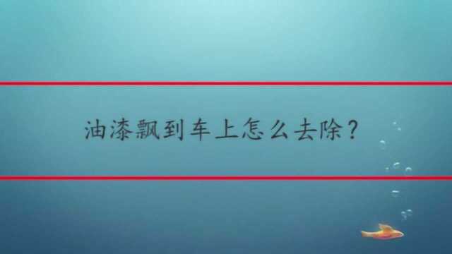 油漆飘到车上怎么去除?