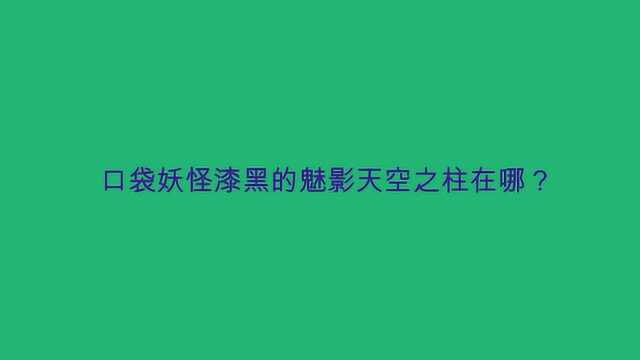 口袋妖怪漆黑的魅影天空之柱在哪?