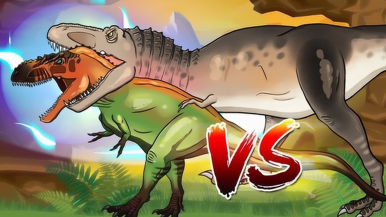 恐龙世界 特暴龙在午睡 恶暴龙来捣蛋 最后居然躲树上不下来