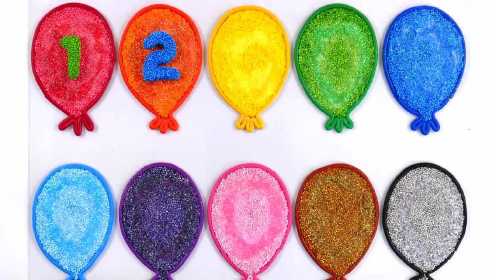 手工DIY制作彩色的气球玩具认识数字