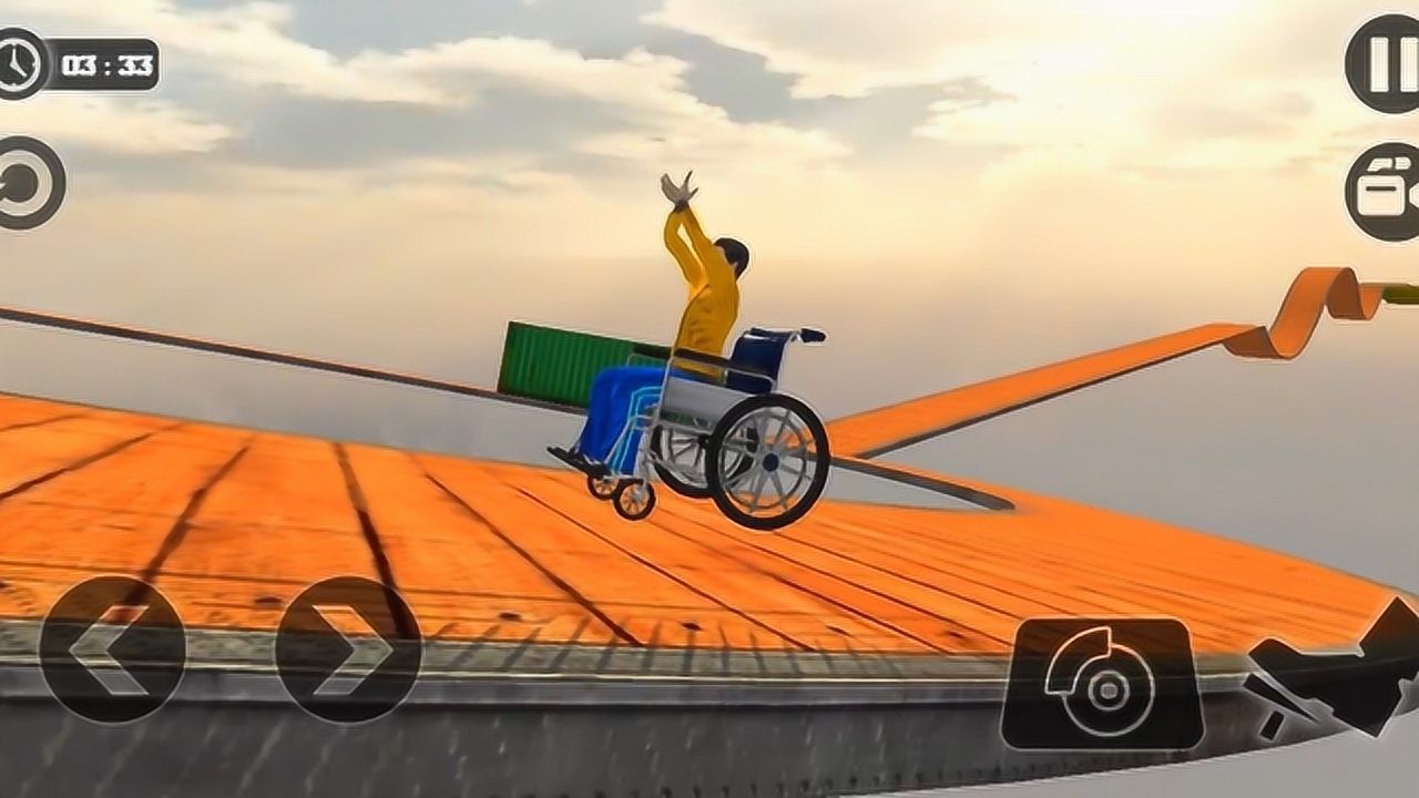 疯狂的车轮比赛 我坐上轮椅,在万米高空表演漂移后悲剧了_腾讯视频