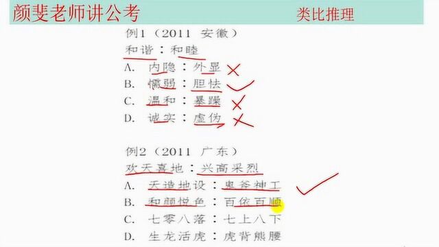 【公务员考试干货】行测类比推理精讲第1讲近义关系