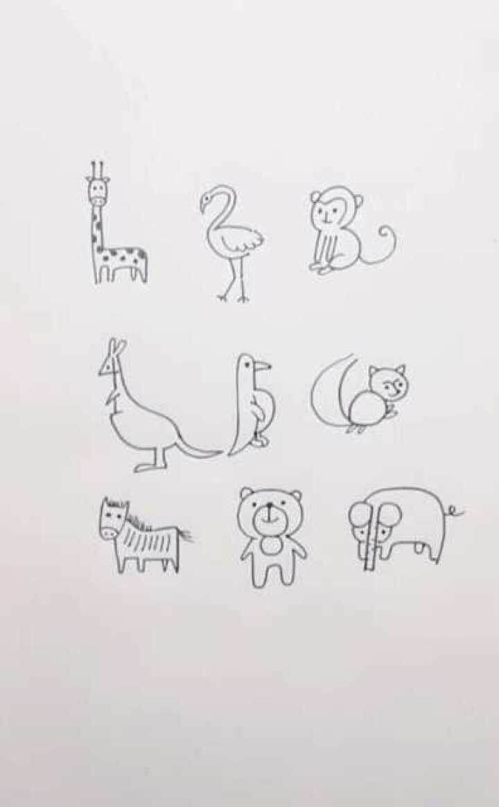 用数字123456789画各种动物的画法