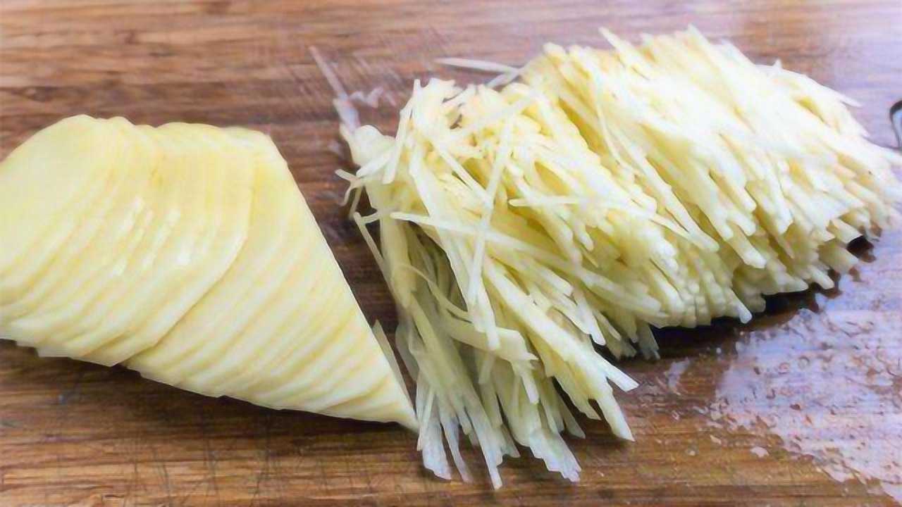 大厨教你一招,切得又快又细又均匀,这招值得学