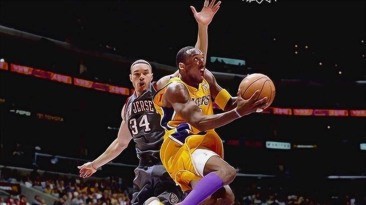 科比秀空中拉杆投篮,这滞空能力也太强了!