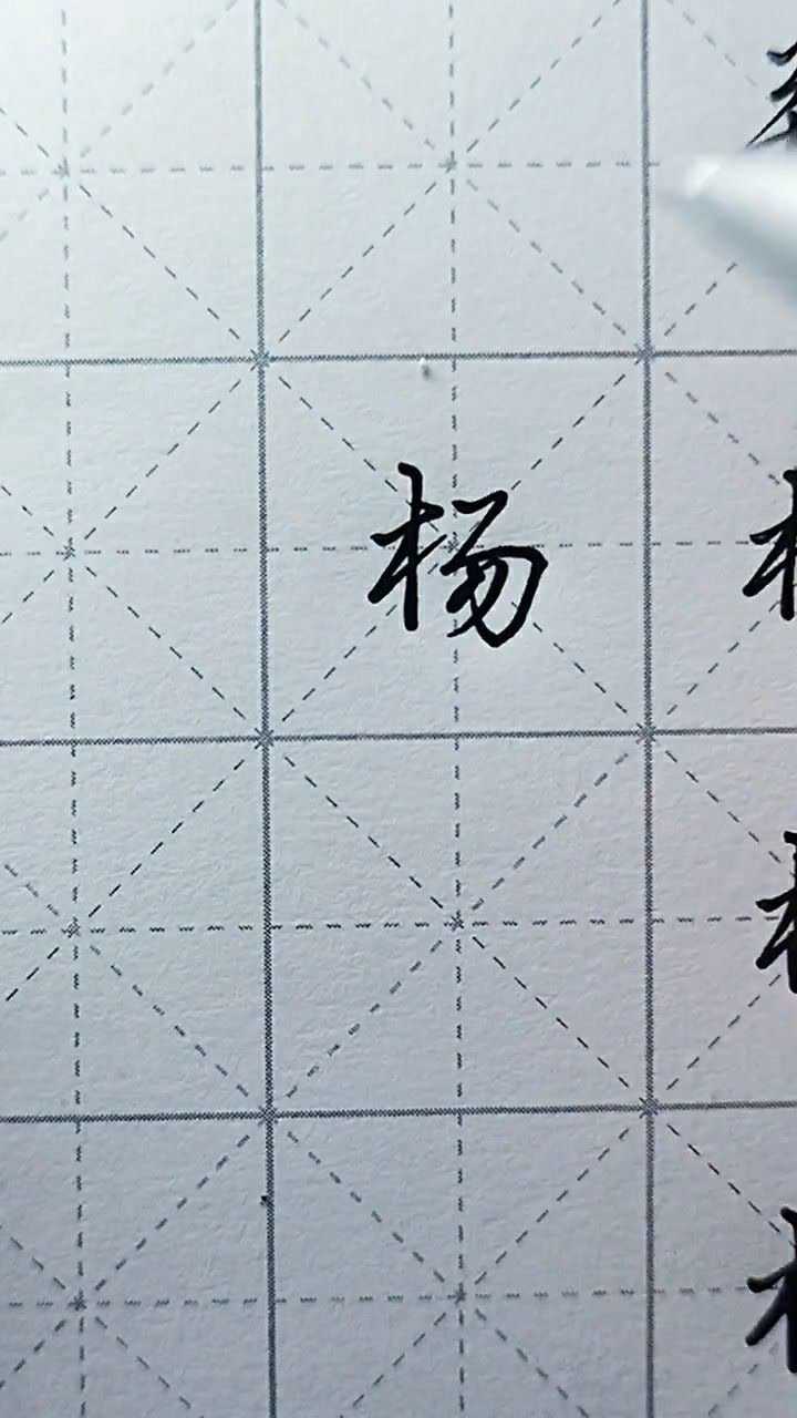 行楷初学者,杨字练习_腾讯视频