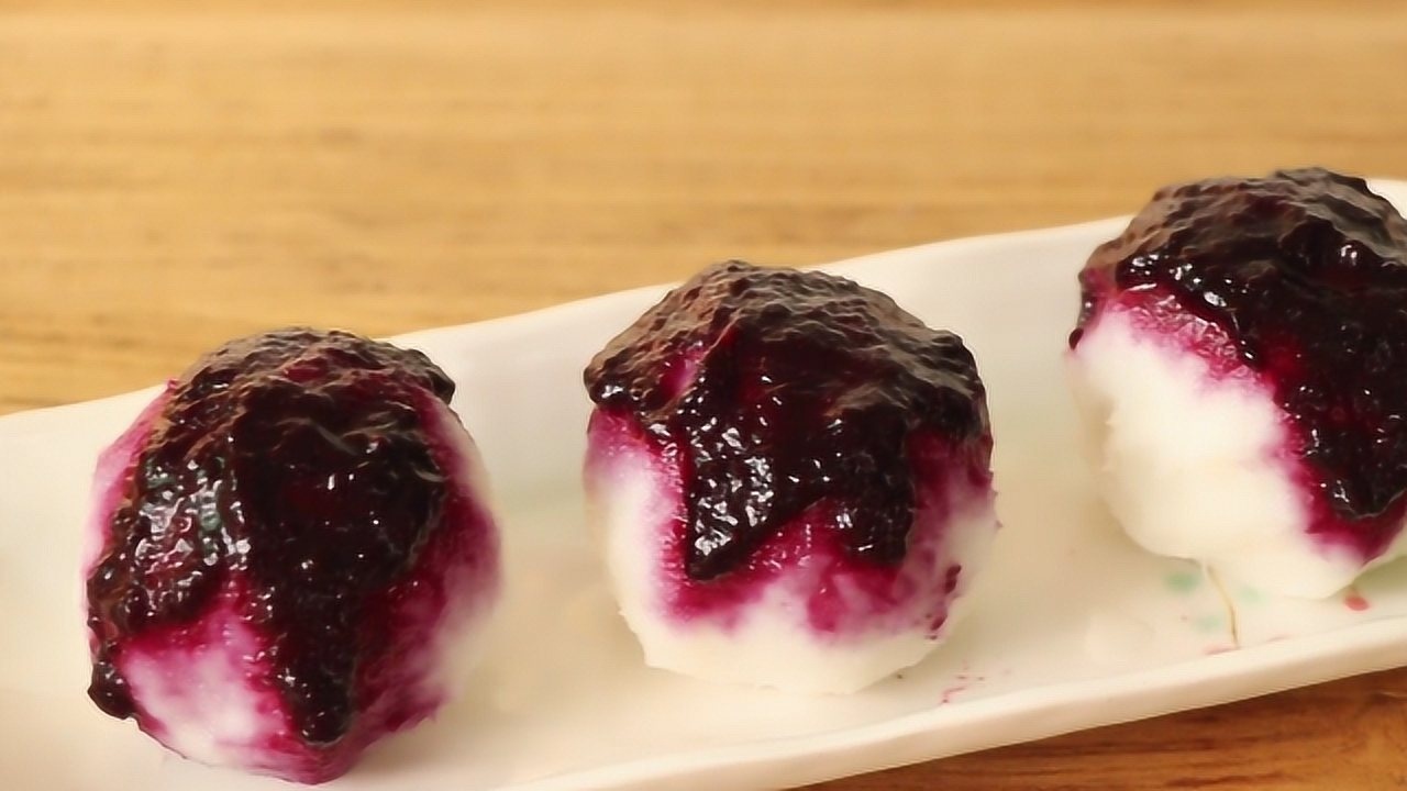 酸酸甜甜的开胃小吃,蓝莓酱山药泥,好吃不上火,做法简单容易学