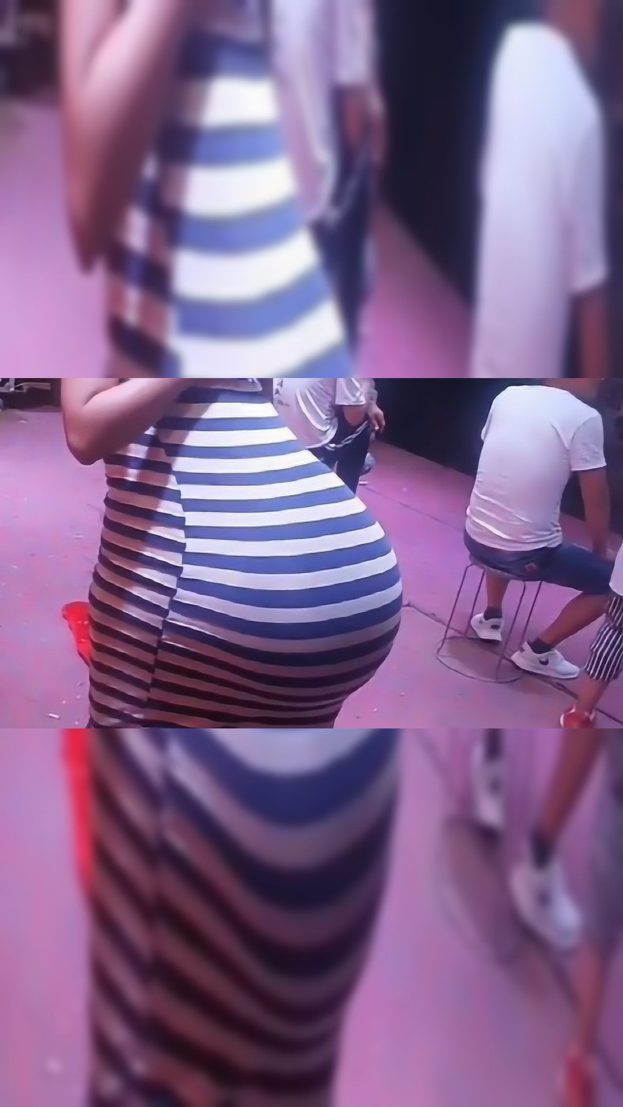美女这肚子里面怀的是四胞胎吧?