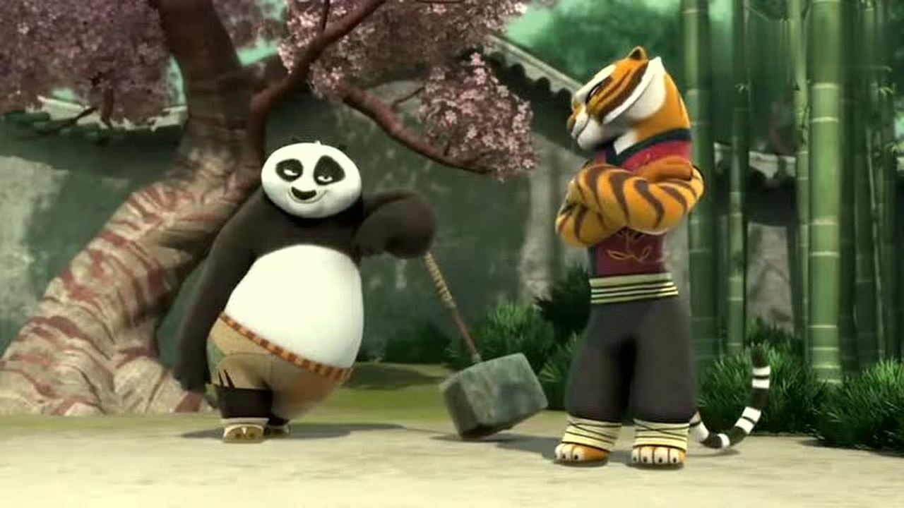 功夫熊猫:神龙大侠各种虐虎妞,阿宝对女孩子也太狠了吧!