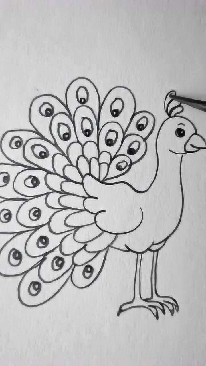 育儿简笔画 蝴蝶 火烈鸟 孔雀 老鼠_高清1080p在线观看平台_腾讯视频