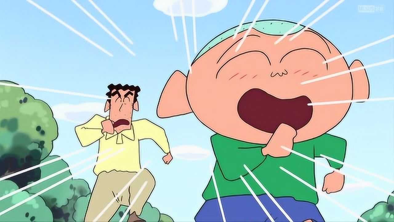 蜡笔小新:广志陪孩子们玩鬼追人结果跑步的表情太狰狞吓哭了正男