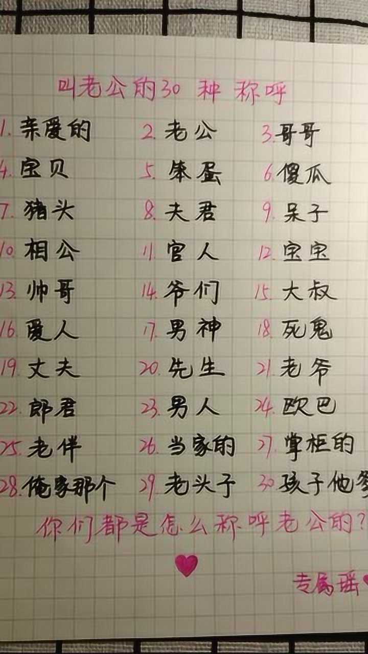 叫老公的30种称呼,文字控文字控_腾讯视频