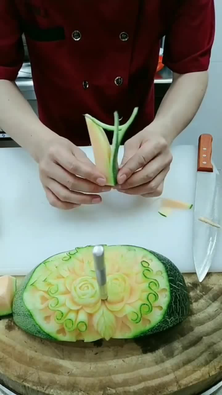 哈密瓜可以这样刻花
