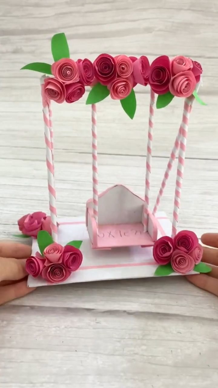 超级简单的手工玩具秋千各位家长学起来吧