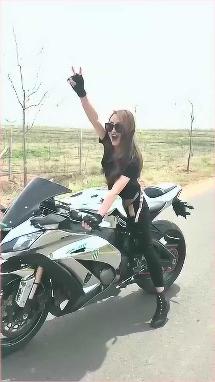 机车小姐姐,骑摩托车的美女,真帅气!