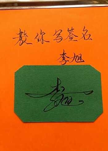 帮李旭设计的艺术签名,看到了请签收