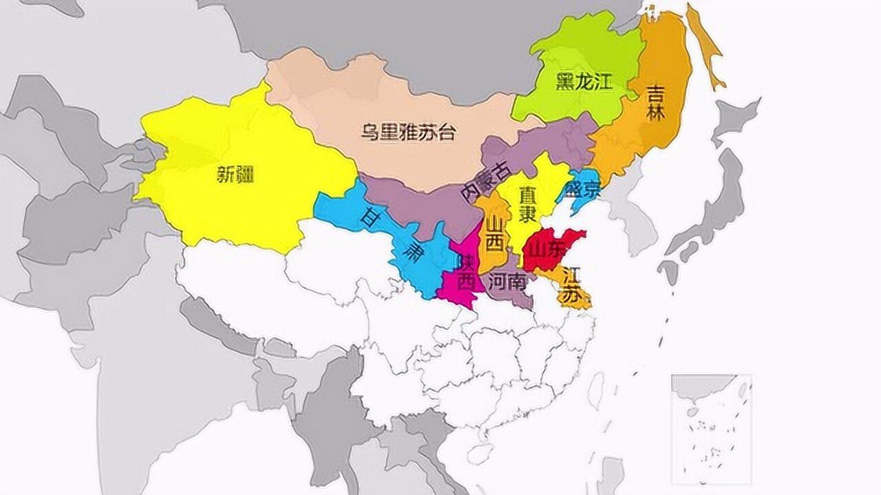 清朝全盛时期版图看看各省大概地理位置