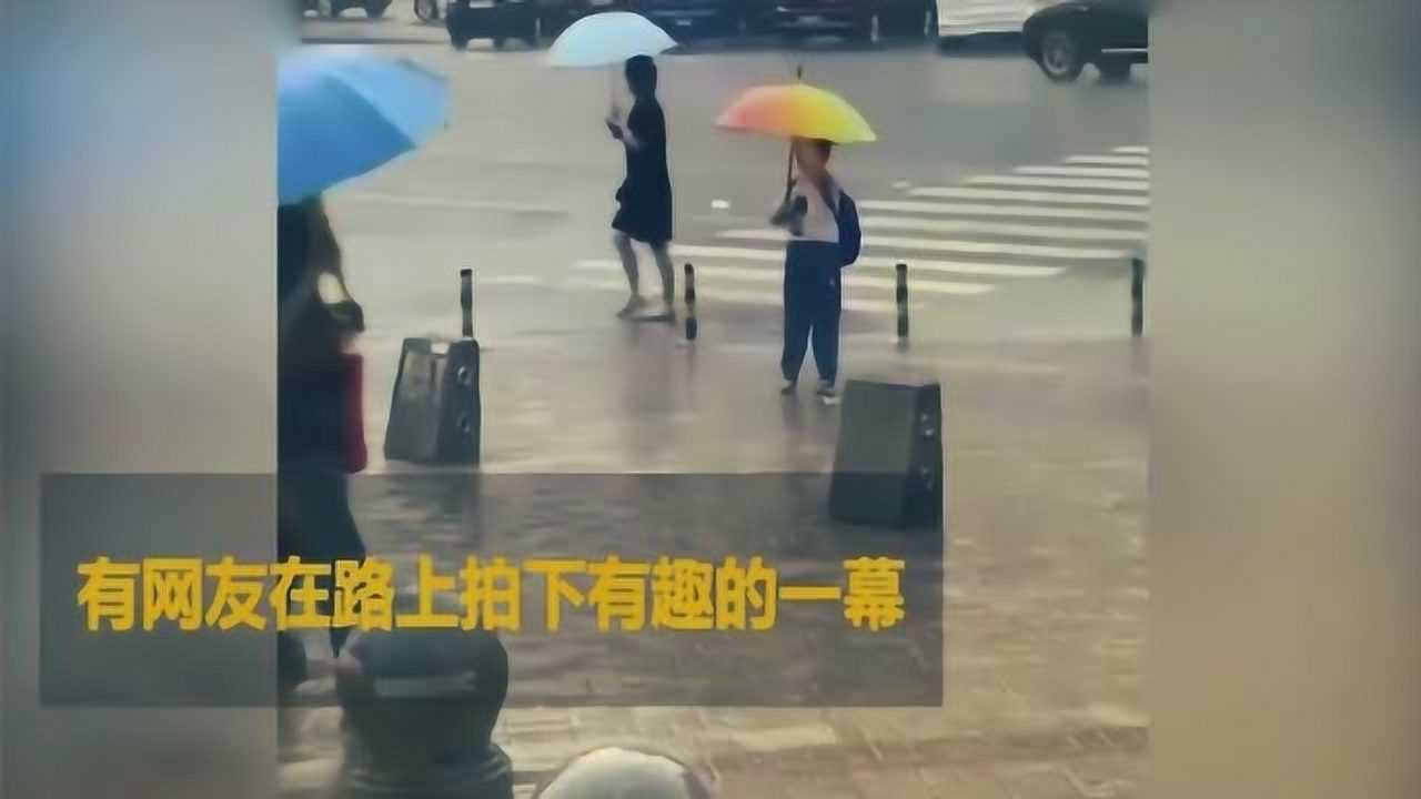 小学生大雨中“练”转伞绝技,玩得不亦乐乎,真是太有才了!_高清1080P在线观看平台_腾讯视频