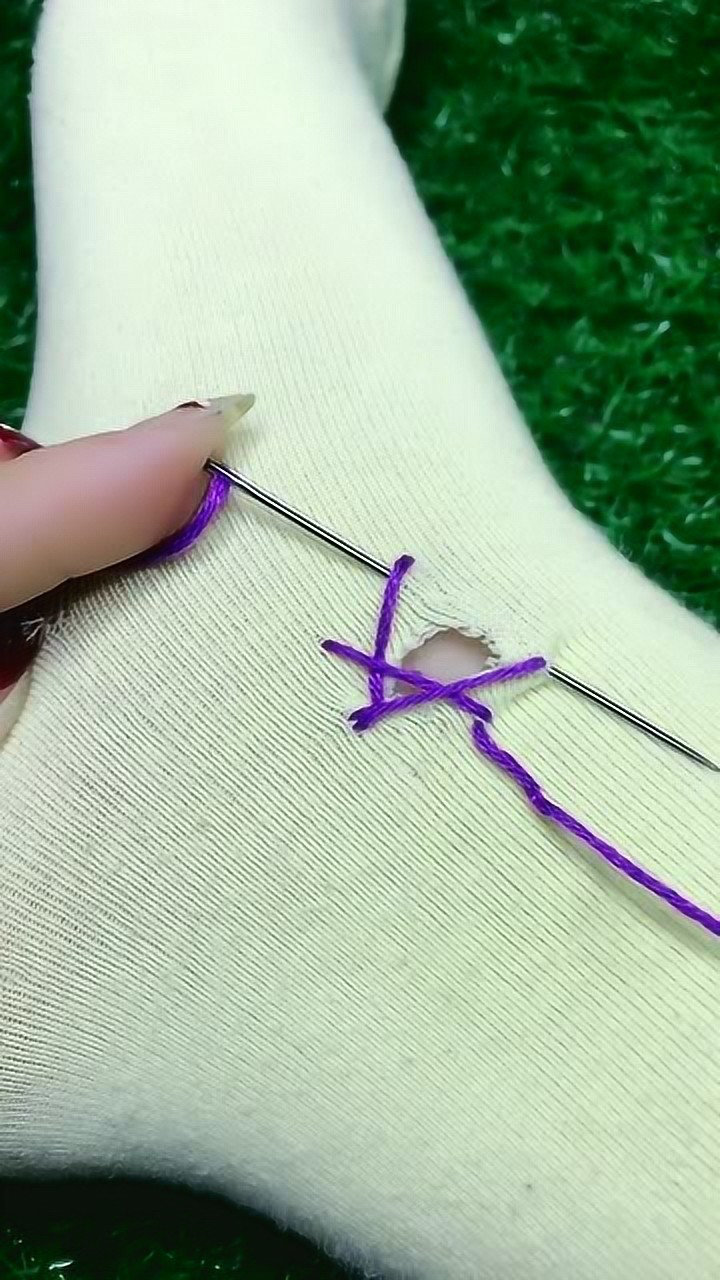 五角星补袜子破洞!