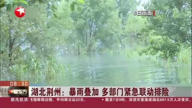 湖北荆州:暴雨叠加 多部门紧急联动排险