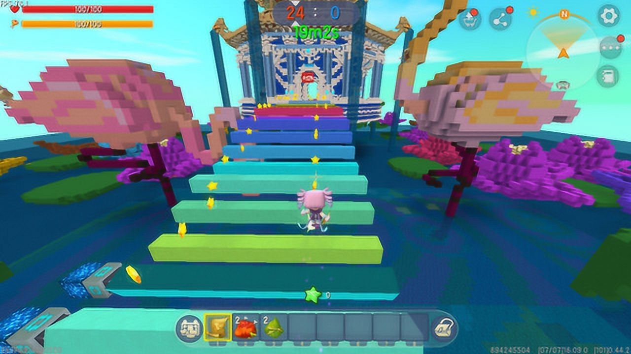 迷你世界:叶罗丽城堡跑酷!飞高高又跳远远!