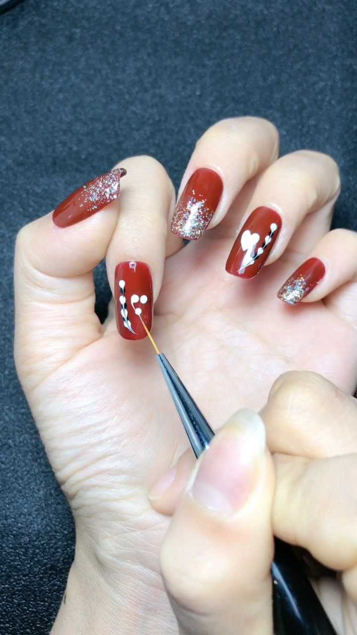 新手一看就会的拉花美甲