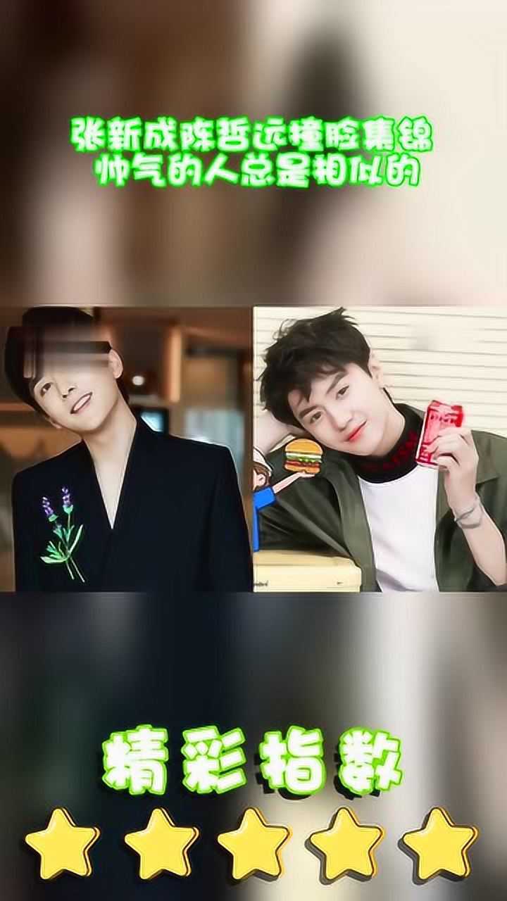 张新成陈哲远撞脸集锦帅气的人总是相似的