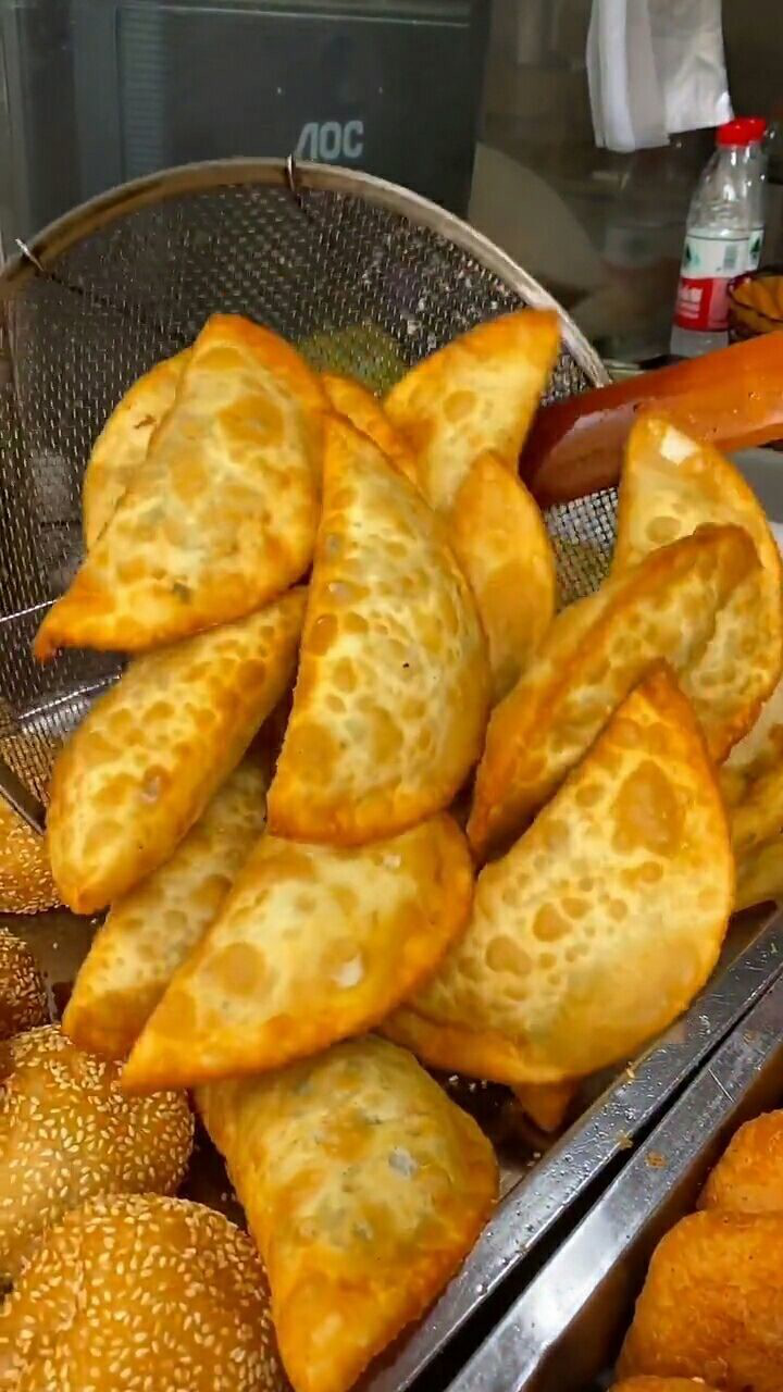 油炸菜饺手法,简单易学