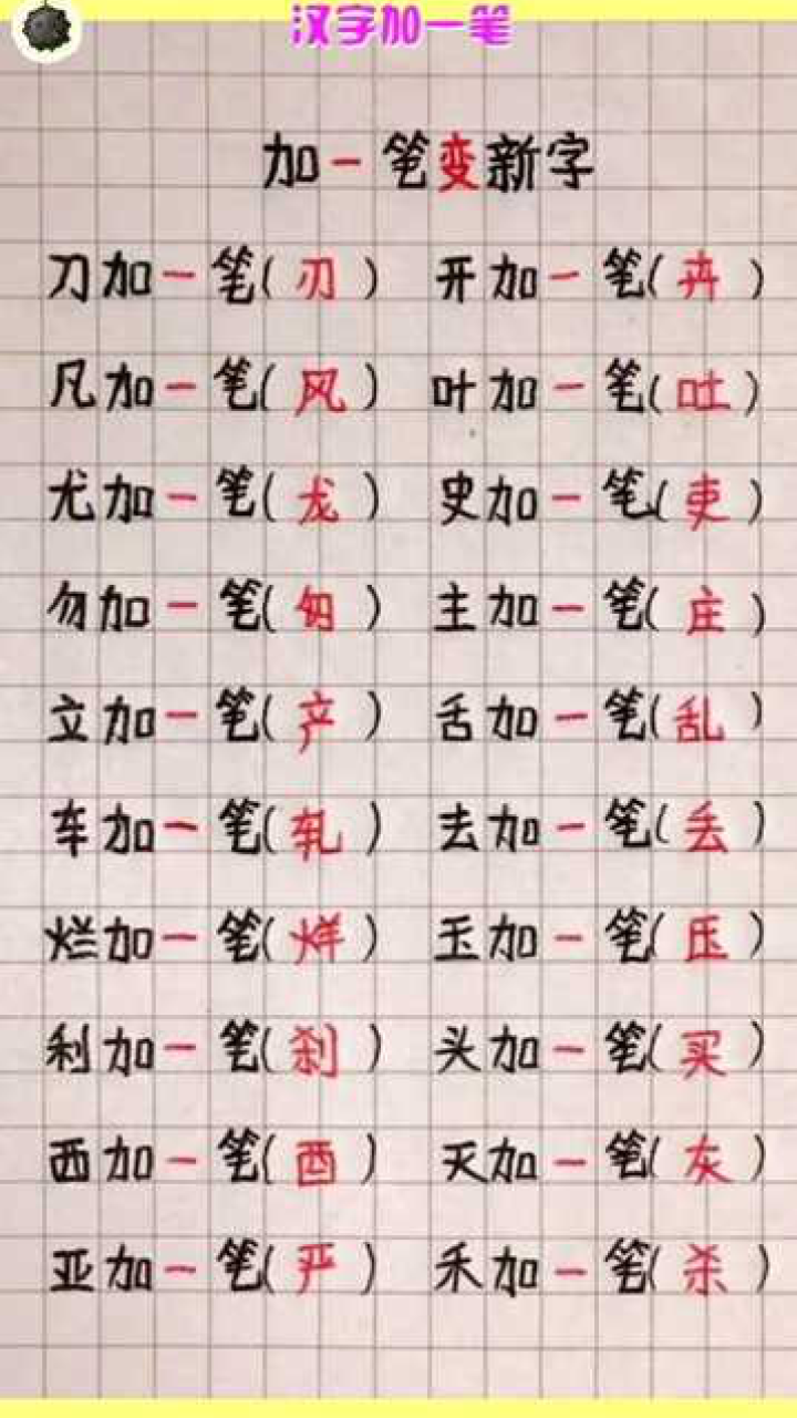汉字加一笔摇身一变成新字学霸苦心整理一起学习